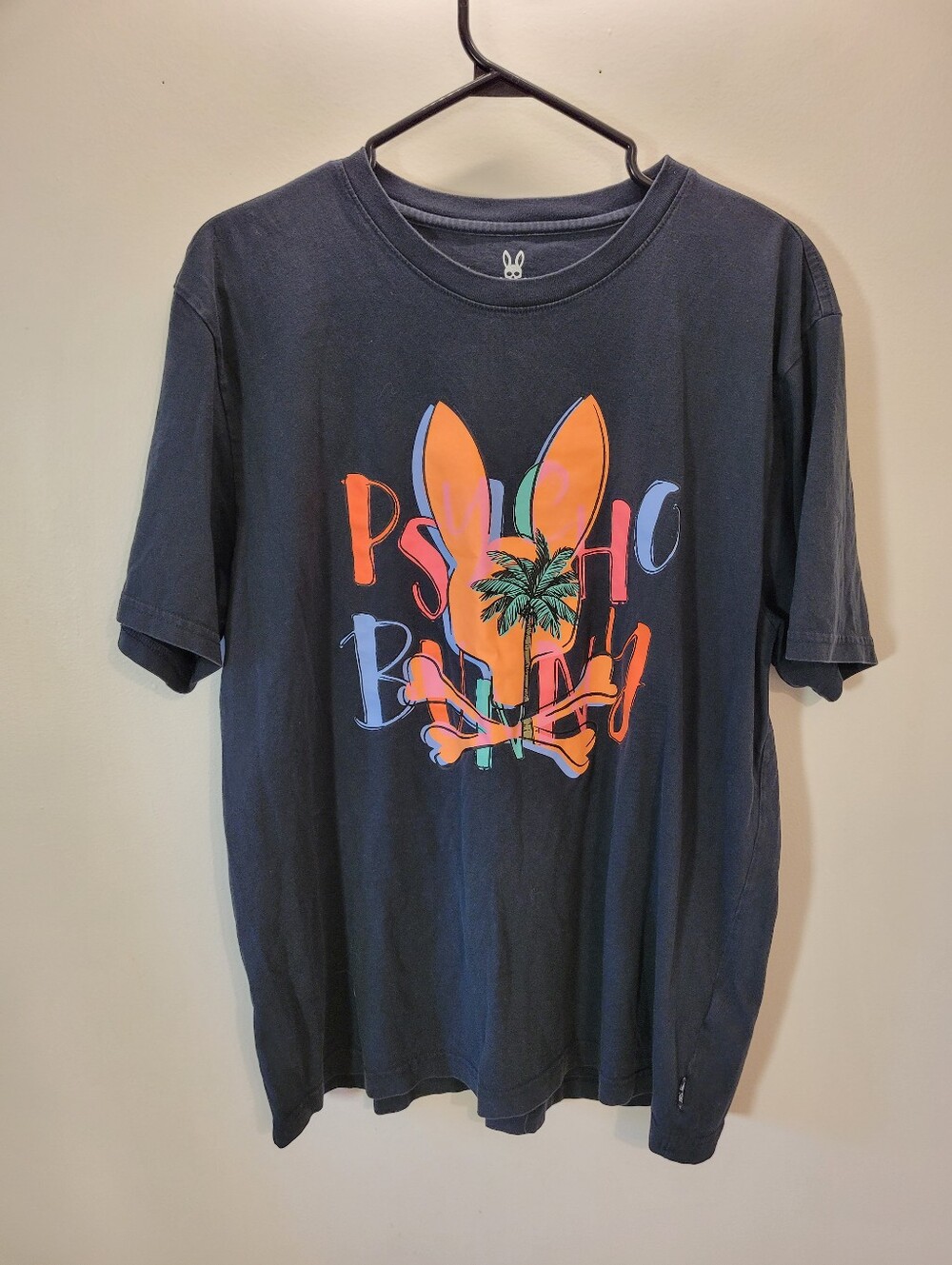 Psycho Bunny - Men's Sebastian Hand Drawn Tee - Black Short Sleeve Tshirt - XL/7